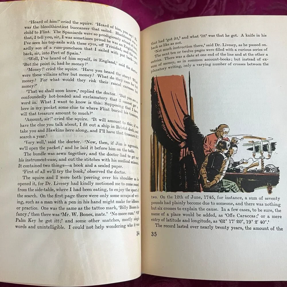 1941 Treasure Island by Robert Louis Stevenson, Illustrated by Edward A. Wilson